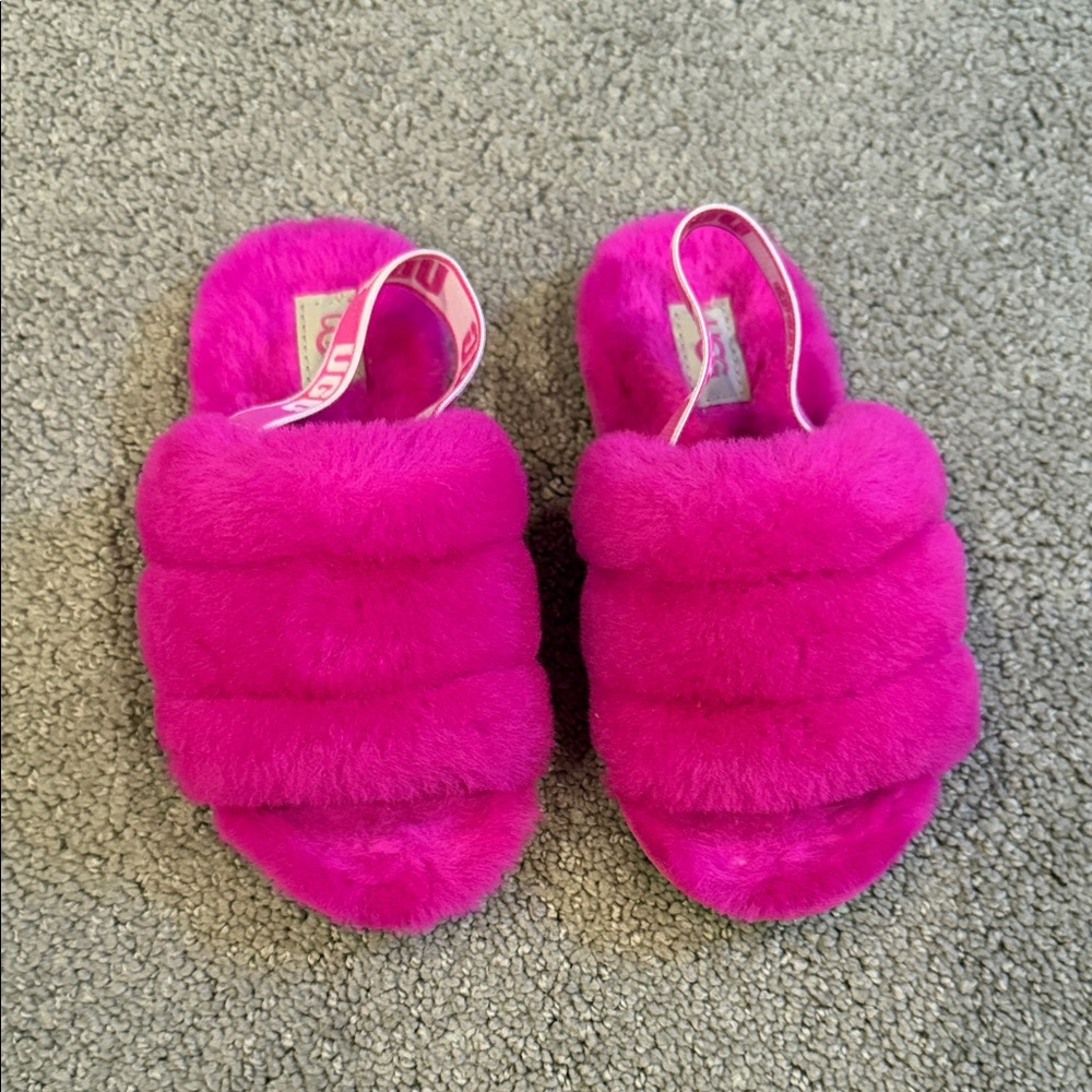 UGG Vibrant Pink Fuzzy Footwear